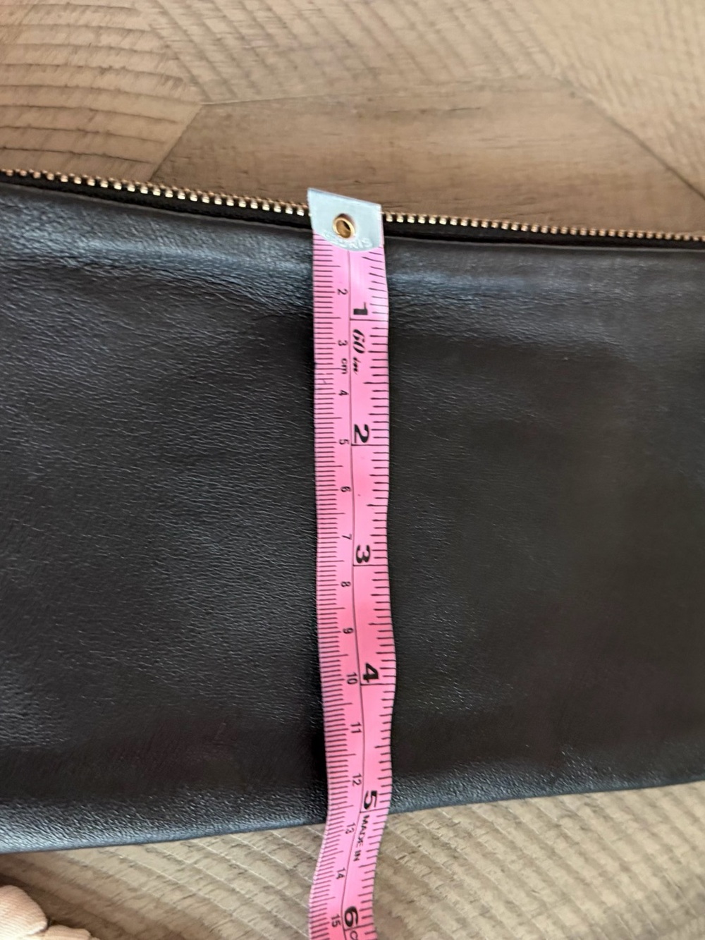Classic Black Leather Wristlet Clutch - Rough & Tumble - Picture 5 of 6